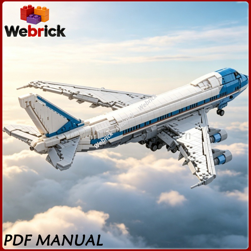Model Airplane Plastic - Conjunto de Blocos de Montar MOC