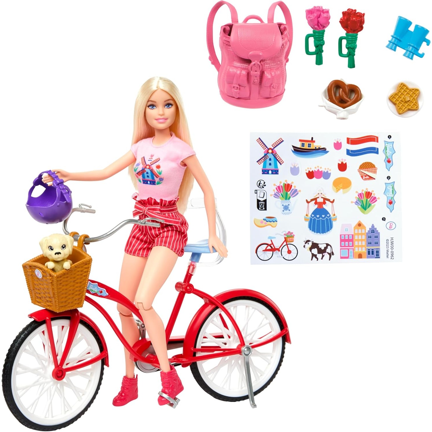 Mattel Toy Barbie - Original mattel barbie boneca bicicleta playset