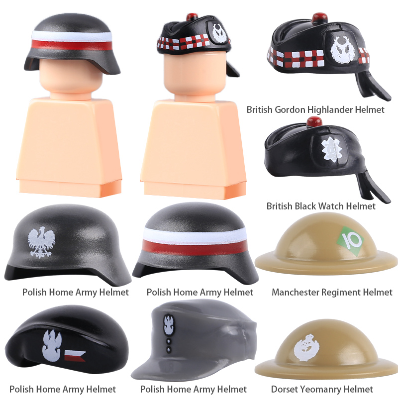 Blocos de Montar MOC WW2, Boné - Lego Minifigure Holder avaliação e preço